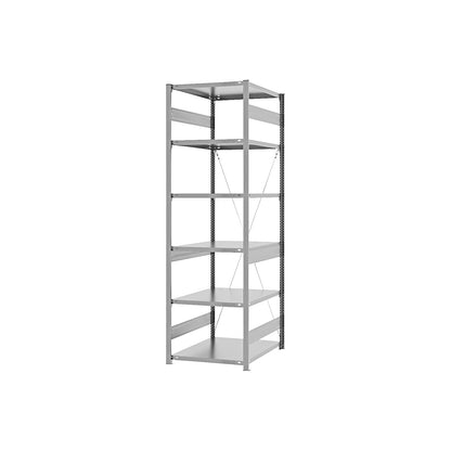 Boltless shelving unit, medium duty, single-sided, HxWxD 2500 x 750 x 800 mm, zinc plated, standard shelf unit.
