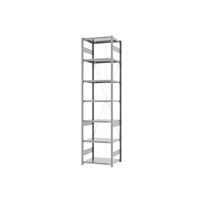 Boltless shelving unit, medium duty, single-sided, HxWxD 3000 x 750 x 500 mm, zinc plated, standard shelf unit.