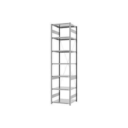 Boltless shelving unit, medium duty, single-sided, HxWxD 3000 x 750 x 600 mm, zinc plated, standard shelf unit.