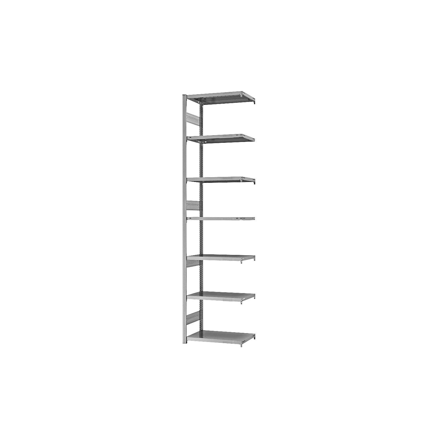Heavy duty boltless shelving unit, double-sided, HxWxD 3000 x 750 x 400 mm, zinc plated, extension shelf unit.