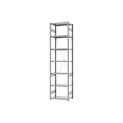 Boltless shelving unit, light duty, single-sided, HxWxD 3000 x 750 x 400 mm, zinc plated, standard shelf unit.