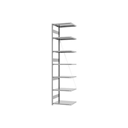 Heavy duty boltless shelving unit, single-sided, HxWxD 3000 x 750 x 500 mm, zinc plated, extension shelf unit.