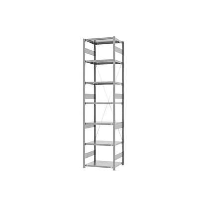 Heavy duty boltless shelving unit, single-sided, HxWxD 3000 x 750 x 500 mm, zinc plated, standard shelf unit.