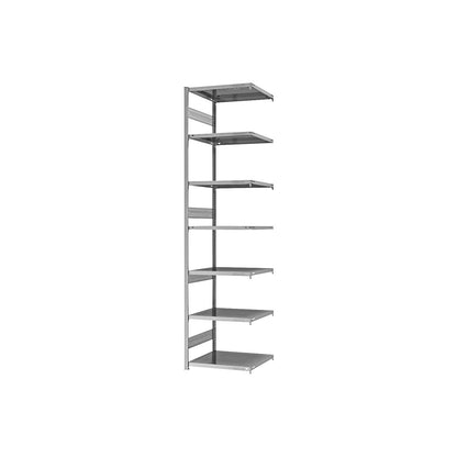 Heavy duty boltless shelving unit, double-sided, HxWxD 3000 x 750 x 600 mm, zinc plated, extension shelf unit.