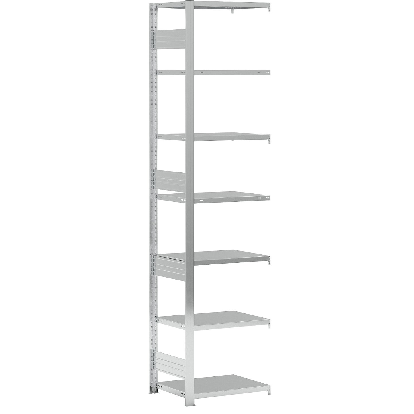 Heavy duty boltless shelving unit, double-sided, HxWxD 3000 x 750 x 600 mm, zinc plated, extension shelf unit.