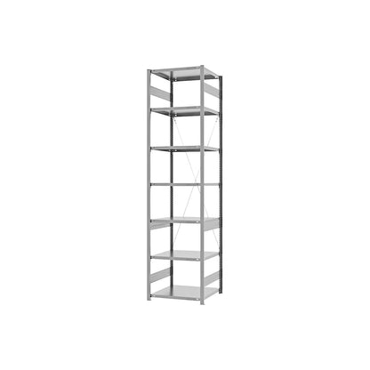 Boltless shelving unit, light duty, single-sided, HxWxD 3000 x 750 x 600 mm, zinc plated, standard shelf unit.