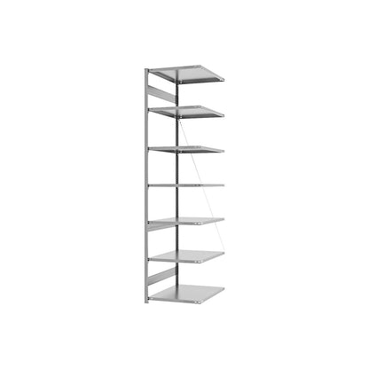 Boltless shelving unit, light duty, single-sided, HxWxD 3000 x 750 x 800 mm, zinc plated, extension shelf unit.