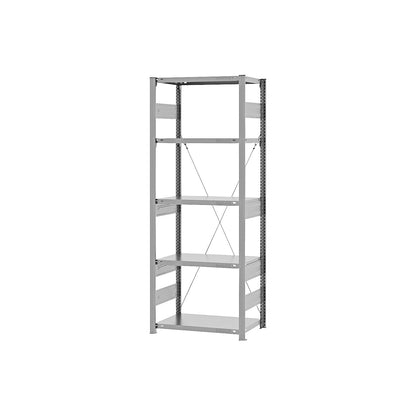 Heavy duty boltless shelving unit, single-sided, HxWxD 2000 x 750 x 400 mm, zinc plated, standard shelf unit.