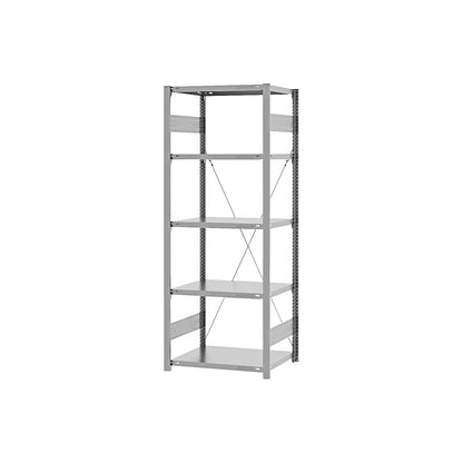 Boltless shelving unit, light duty, single-sided, HxWxD 2000 x 750 x 500 mm, zinc plated, standard shelf unit.