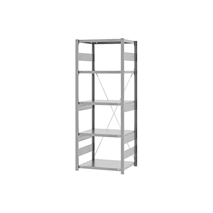 Heavy duty boltless shelving unit, single-sided, HxWxD 2000 x 750 x 500 mm, zinc plated, standard shelf unit.