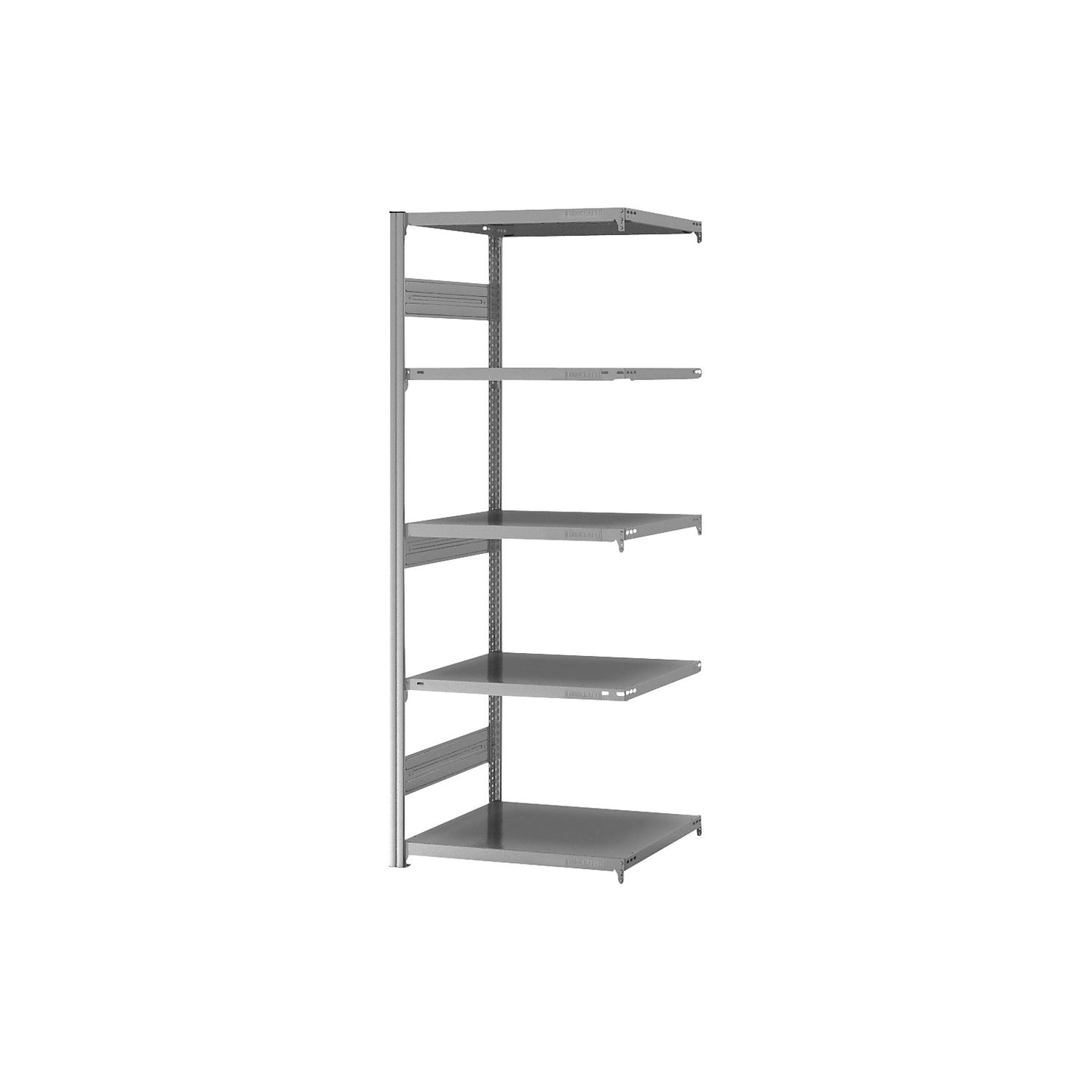 Heavy duty boltless shelving unit, double-sided, HxWxD 2000 x 750 x 600 mm, zinc plated, extension shelf unit.