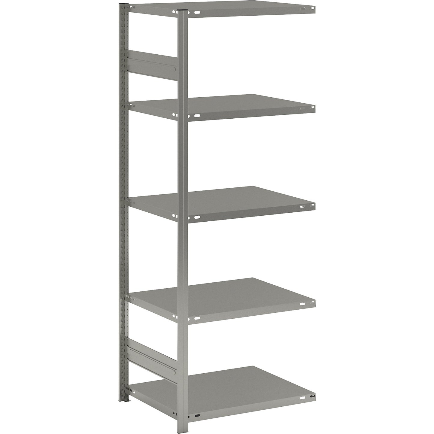 Boltless shelving unit, light duty, single-sided, HxWxD 2000 x 750 x 600 mm, zinc plated, extension shelf unit.
