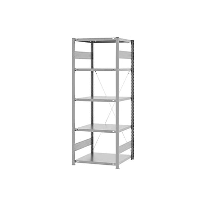 Boltless shelving unit, light duty, single-sided, HxWxD 2000 x 750 x 600 mm, zinc plated, standard shelf unit.