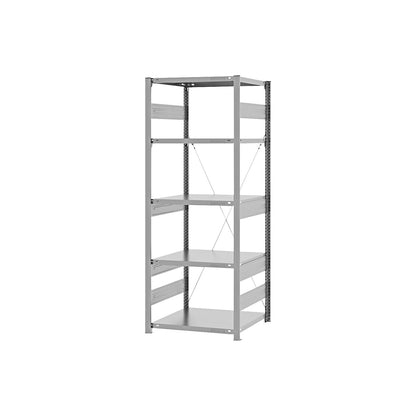 Heavy duty boltless shelving unit, single-sided, HxWxD 2000 x 750 x 600 mm, zinc plated, standard shelf unit.