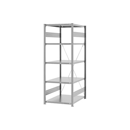 Boltless shelving unit, light duty, single-sided, HxWxD 2000 x 750 x 800 mm, zinc plated, standard shelf unit.