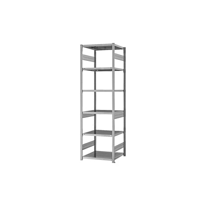 Heavy duty boltless shelving unit, double-sided, HxWxD 2500 x 750 x 600 mm, zinc plated, standard shelf unit.