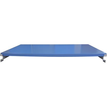 Shelf, LxWxH 870 x 440 x 25 mm, light blue, max. load 80 kg.
