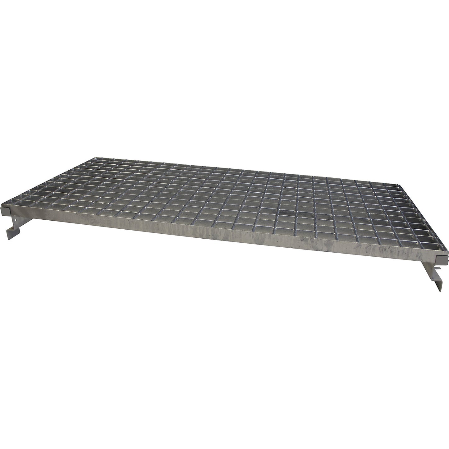 Mesh grid shelf, LxWxH 870 x 440 x 25 mm, zinc plated, max. load 80 kg.