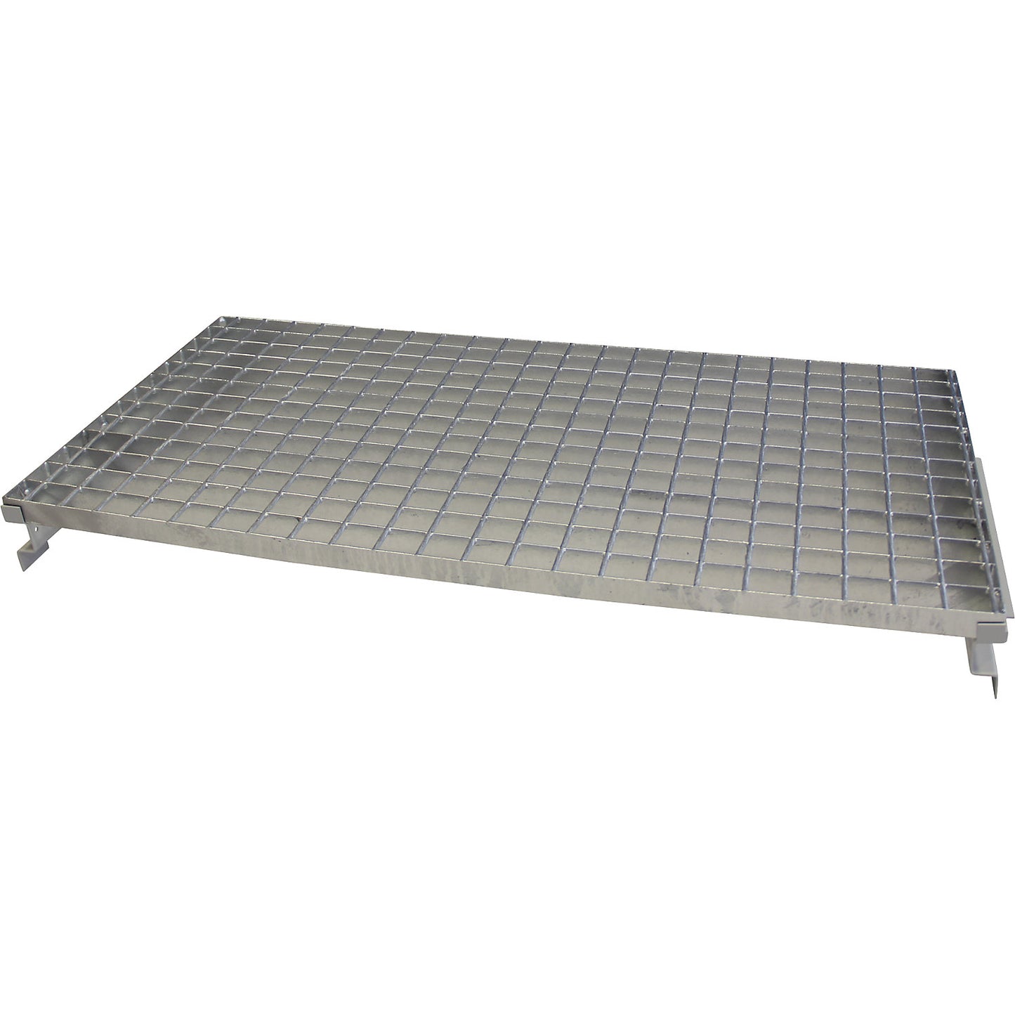 Mesh grid shelf, LxWxH 870 x 440 x 25 mm, zinc plated, max. load 80 kg.