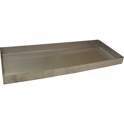 Tray shelf, LxWxH 940 x 370 x 55 mm, stainless steel, max. load 40 kg.