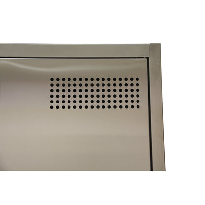 Environmental cupboard, empty housing, made of stainless steel with 2 doors, HxWxD 1950 x 950 x 420 mm.