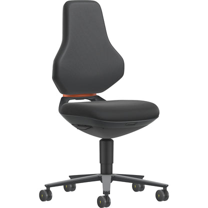TEXON ESD industrial swivel chair, with castors, Supertec, black.