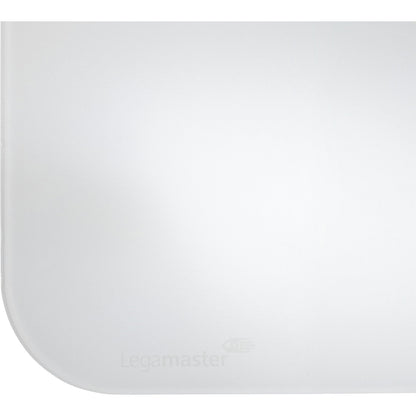 Matte glass board, rounded corners, safety glass, WxH 1200 x 900 mm, warm grey.