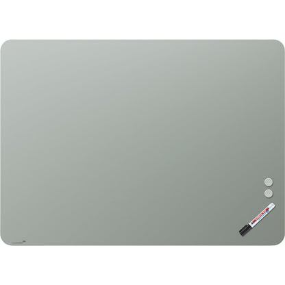 Matte glass board, rounded corners, safety glass, WxH 1200 x 900 mm, sage.