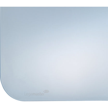 Matte glass board, rounded corners, safety glass, WxH 2000 x 1000 mm, pastel blue.