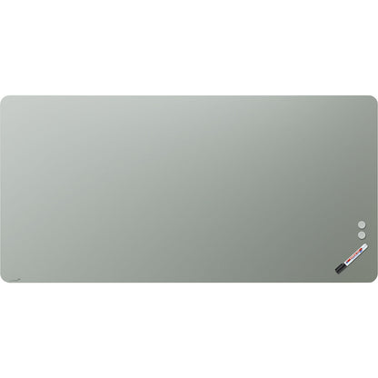 Matte glass board, rounded corners, safety glass, WxH 2000 x 1000 mm, sage.