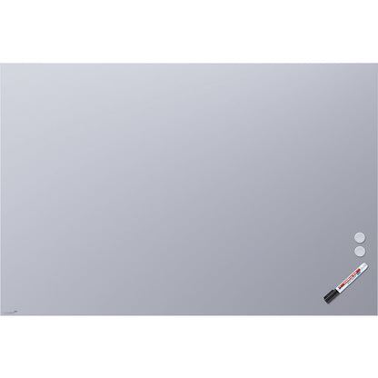Matte glass board, safety glass, WxH 1500 x 1000 mm, pastel blue.