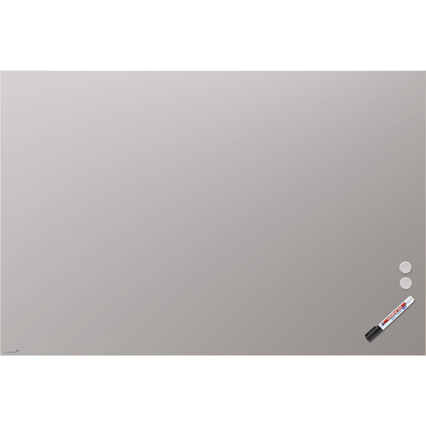 Matte glass board, safety glass, WxH 1500 x 1000 mm, warm grey.