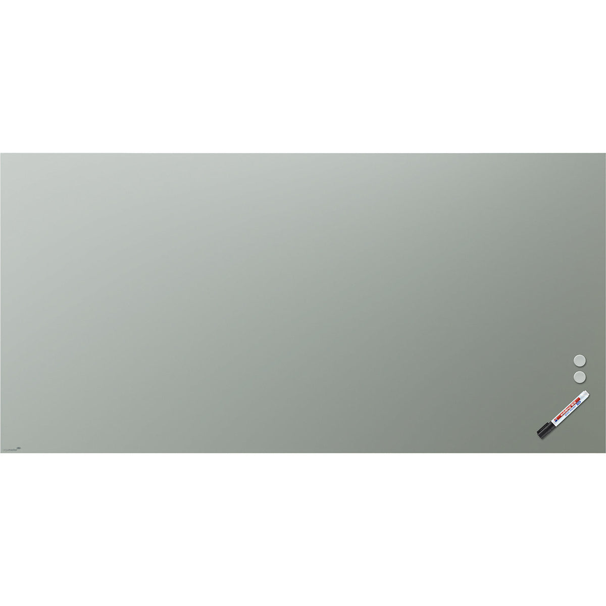 Matte glass board, safety glass, WxH 2000 x 1000 mm, sage.