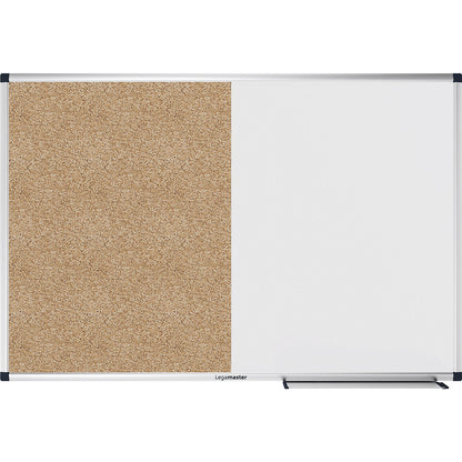 UNITE combination board, cork and magnetic steel, WxH 900 x 600 mm, white/cork.