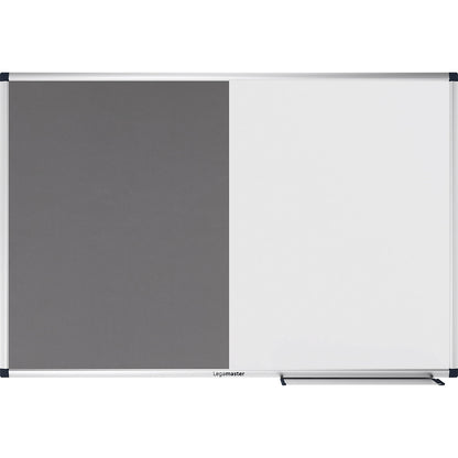 UNITE combination board, felt and magnetic steel, WxH 900 x 600 mm, white/grey.
