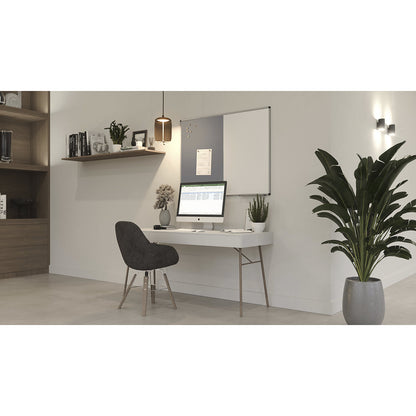 UNITE combination board, felt and magnetic steel, WxH 1200 x 900 mm, white/grey.