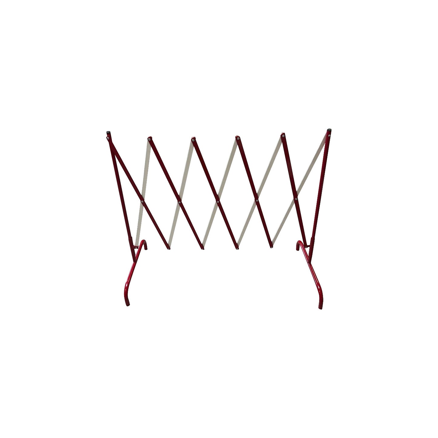 Expanding barrier, LxWxH 2850 x 460 x 1000 mm, red / white.