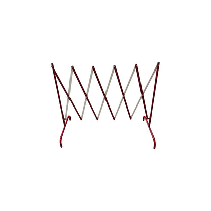 Expanding barrier, LxWxH 2850 x 460 x 1000 mm, red / white.