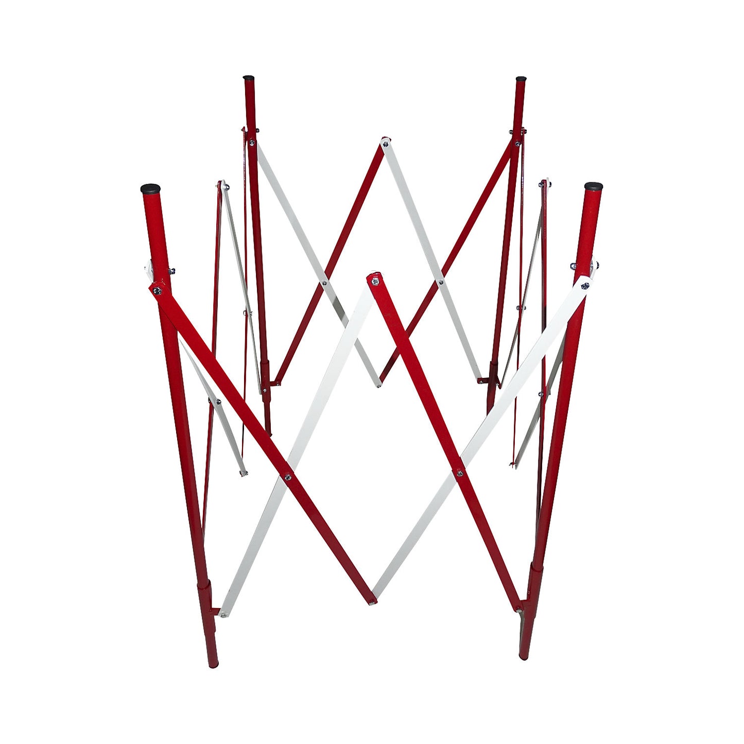 Manhole barrier, expanding, LxW 1000 x 1000 mm, pack of 1, red / white.