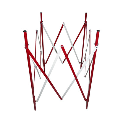 Manhole barrier, expanding, LxW 1000 x 1000 mm, pack of 1, red / white.