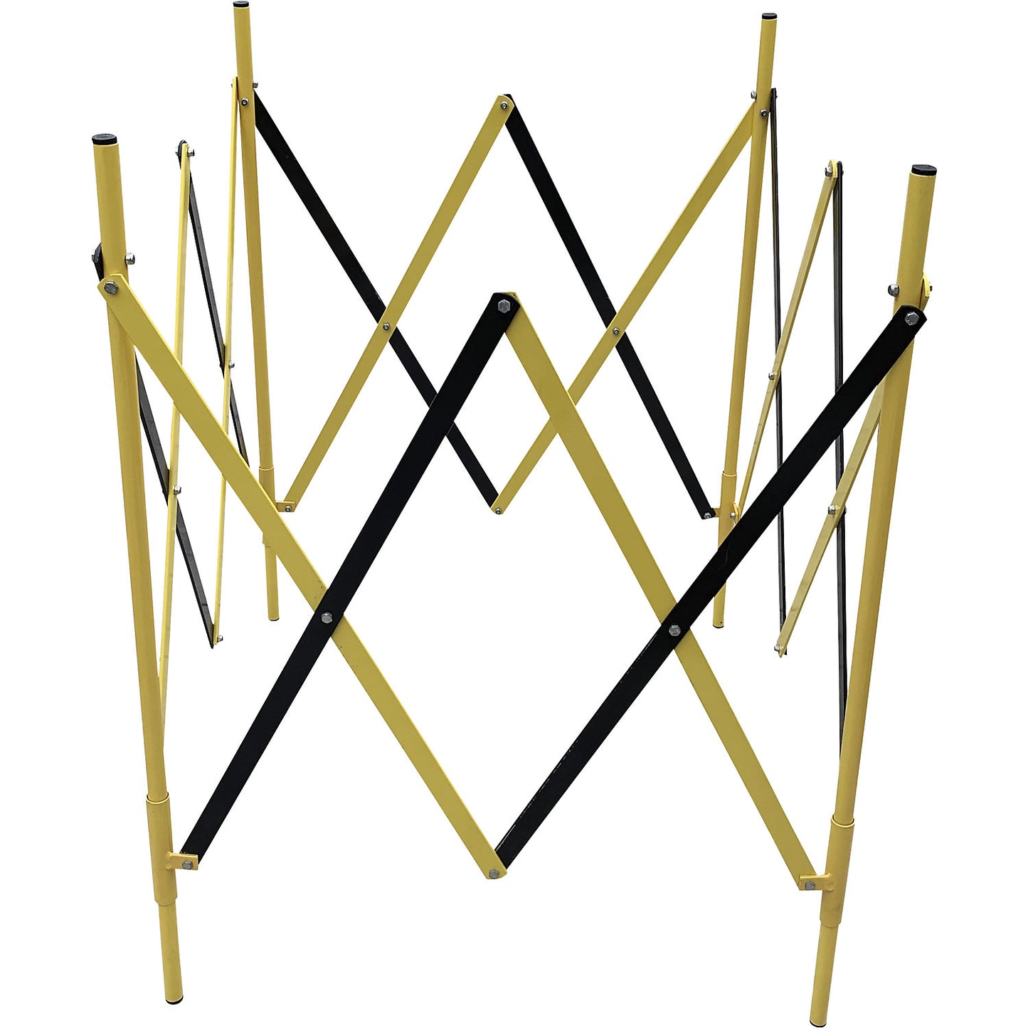 Manhole barrier, expanding, LxW 1000 x 1000 mm, pack of 1, yellow / black.