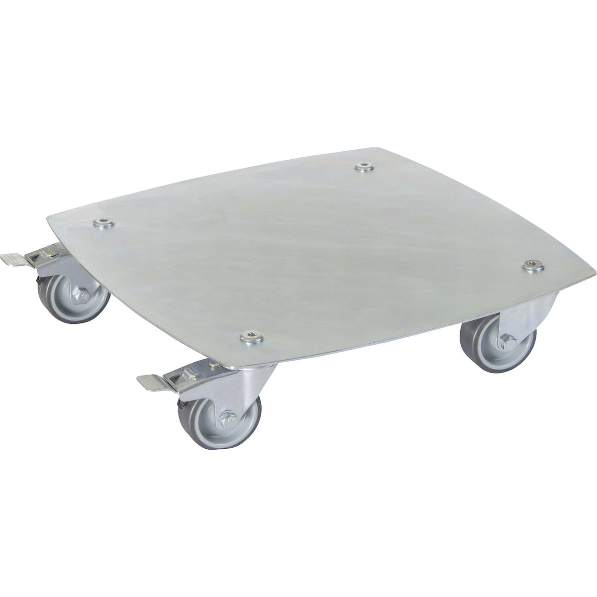 Plant dolly, max. load 100 kg, steel, zinc plated, Ø 300 mm, silver.