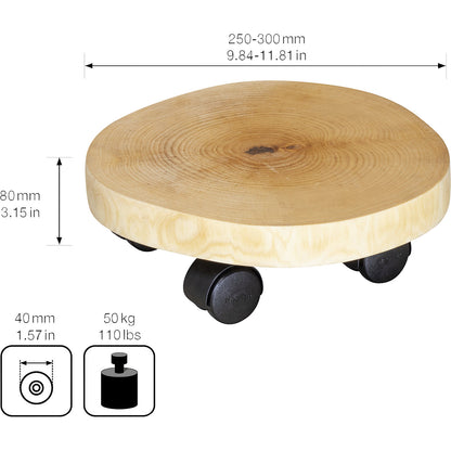 BAUMSTAMM plant dolly, max. load 50 kg, pack of 2, platform LxW 250 - 300 mm.