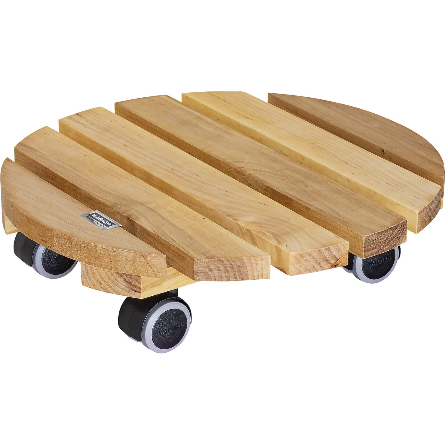 NATURE alder wood plant dolly, max. load 100 kg, LxW 340 x 340 mm, natural.
