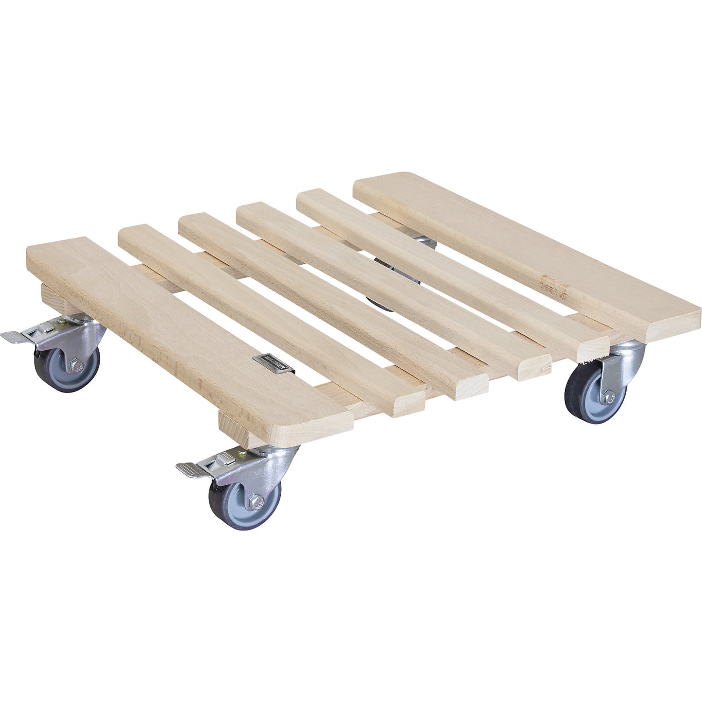 PIANO wooden plant dolly, max. load 200 kg, LxW 380 x 380 mm, natural.