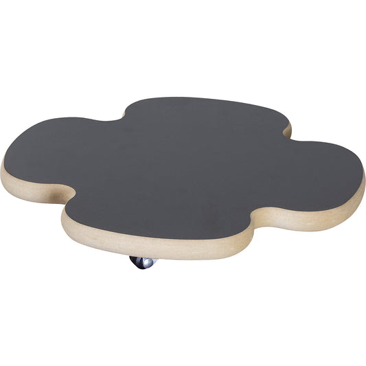 MDF plant dolly, max. load 100 kg, LxW 330 x 330 mm, black, pack of 2.