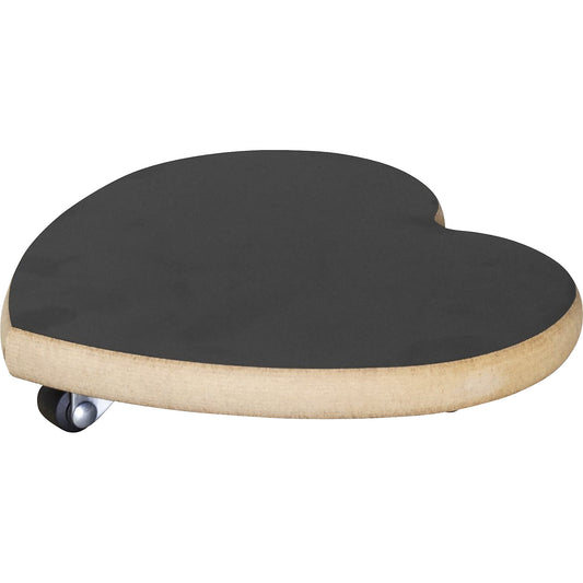 MDF plant dolly, max. load 100 kg, LxW 200 x 200 mm, black, pack of 2.