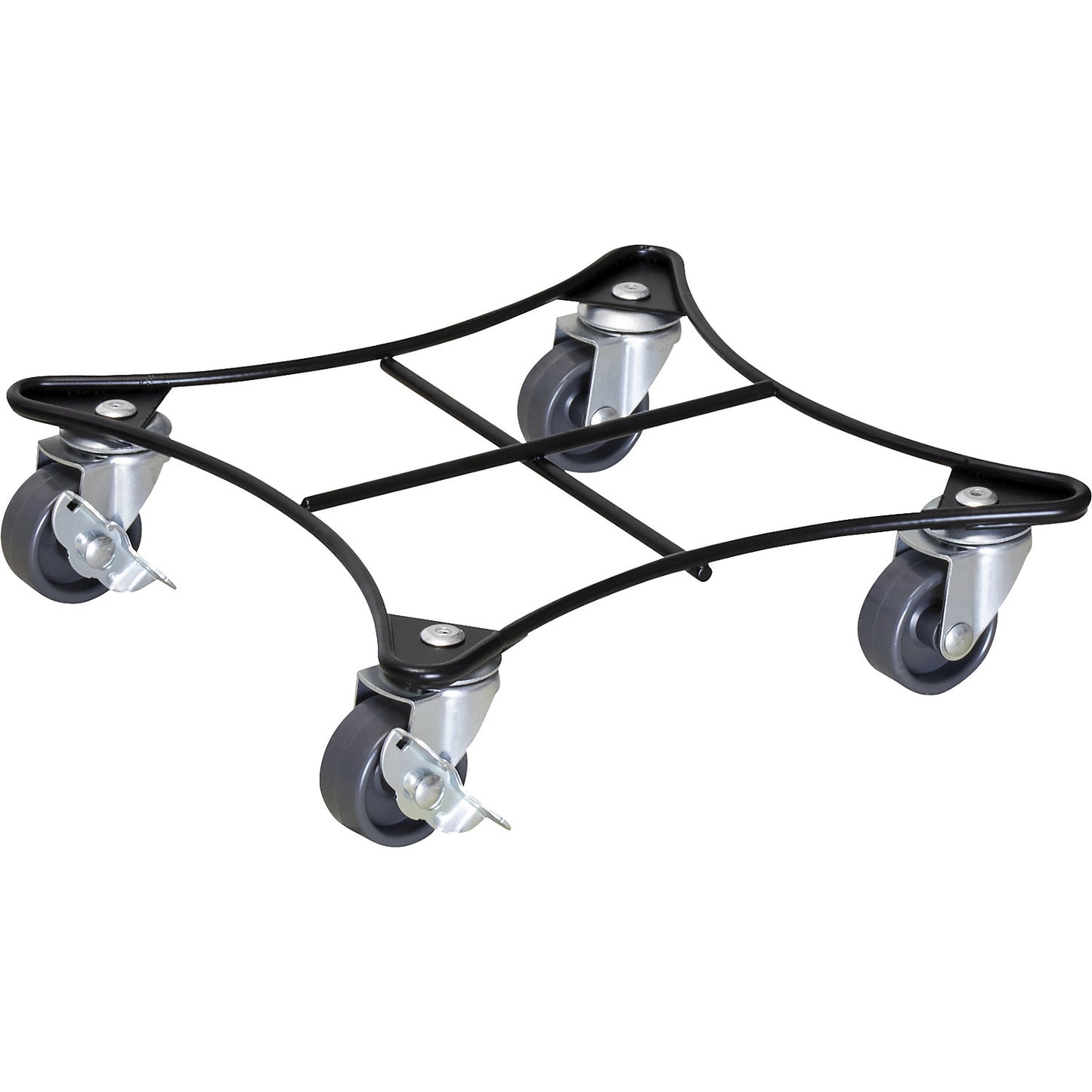 RETRO steel plant dolly, max. load 60 kg, pack of 2, LxW 220 x 220 mm, black.