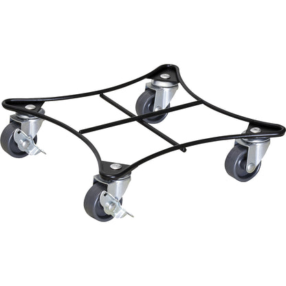 RETRO steel plant dolly, max. load 60 kg, pack of 2, LxW 220 x 220 mm, black.