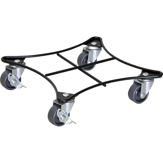 RETRO steel plant dolly, max. load 60 kg, pack of 2, LxW 220 x 220 mm, black.